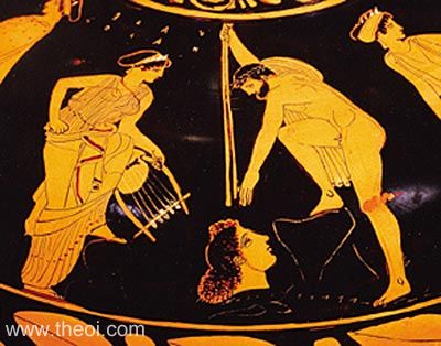 Head of Orpheus | Attic red figure vase painting