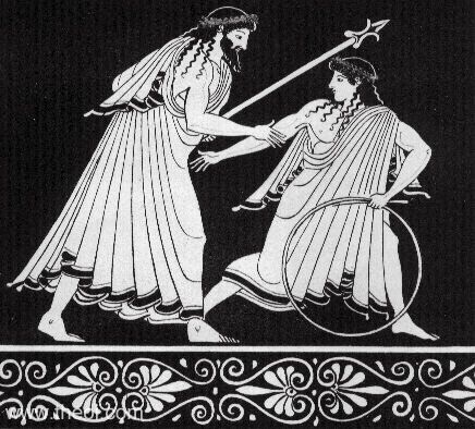 Zeus & Ganymedes | Attic red figure vase painting