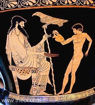 Zeus & Ganymedes | Attic red figure vase painting